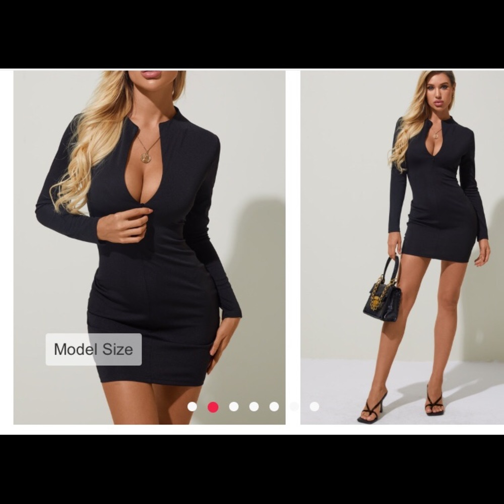Black mini dress